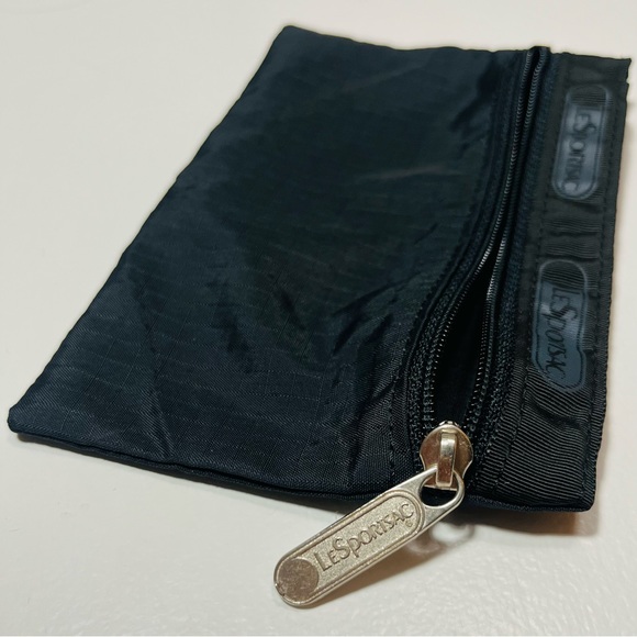 LeSportsac black mesh zip phone/wallet pouch cosmetic bag 4.5 by 7in - Picture 11 of 14